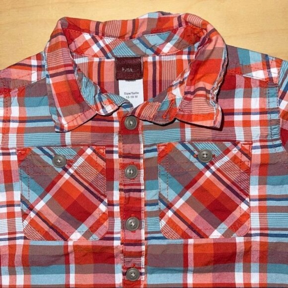 Tea Collection Baby Plaid Romper - Picture 5 of 6